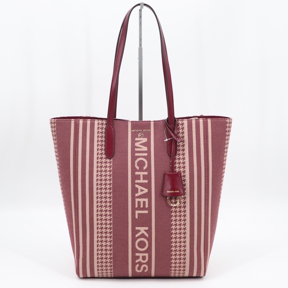 New Michael Kors Sinclair Large North South Shopper Tote Dark Berry Authentic - Picture 13 of 13
